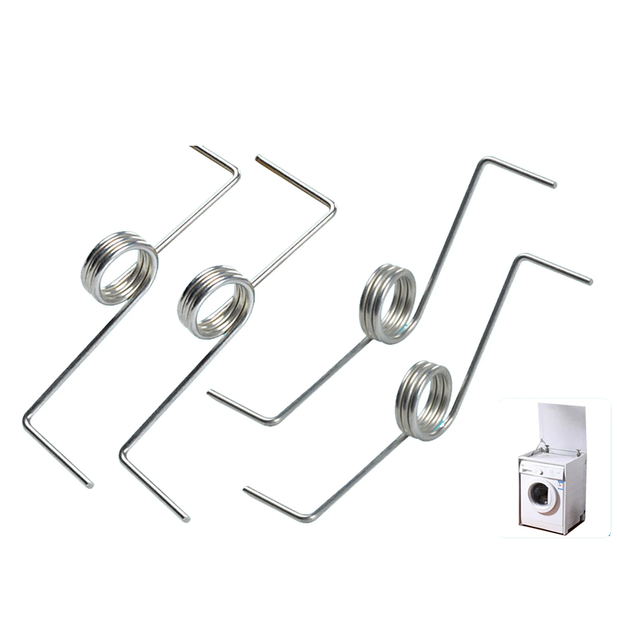 Washing Machine Cover Spring Fittings Torsion Spring Electroplating White Zinc Manganese Steel Positive Negative