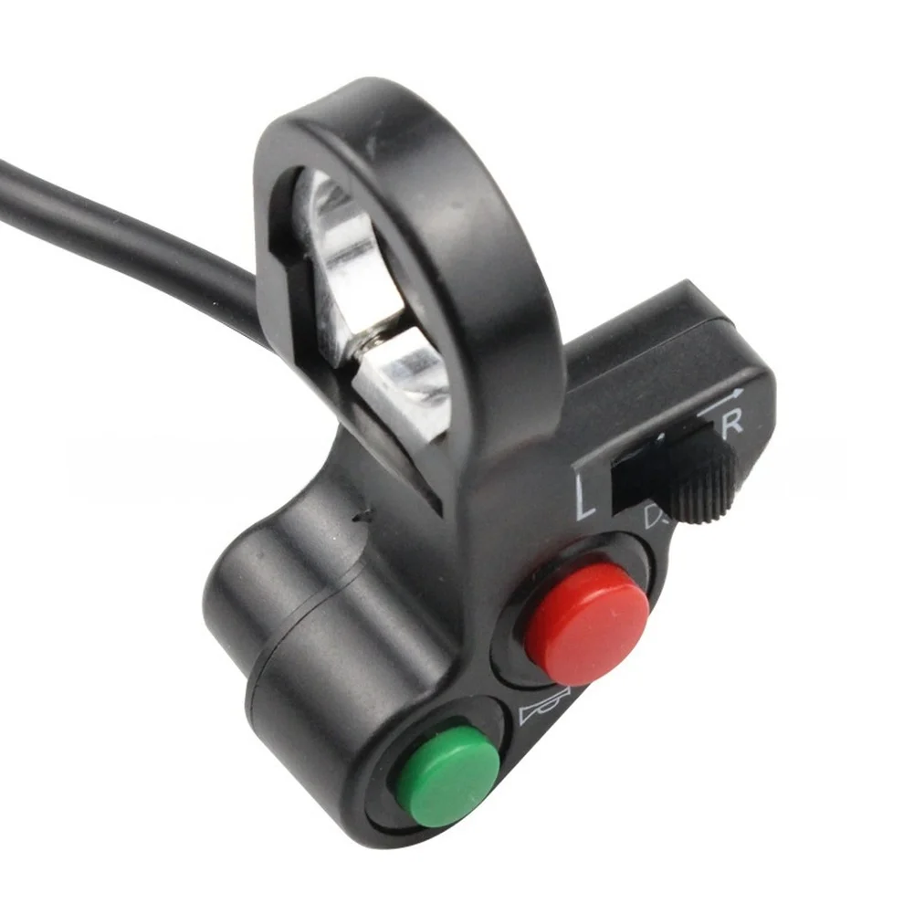 Handlebar Control Switch for Motorcycle and Electric Tricycle with Integrated Turn Signal Headlight and For HORN Buttons