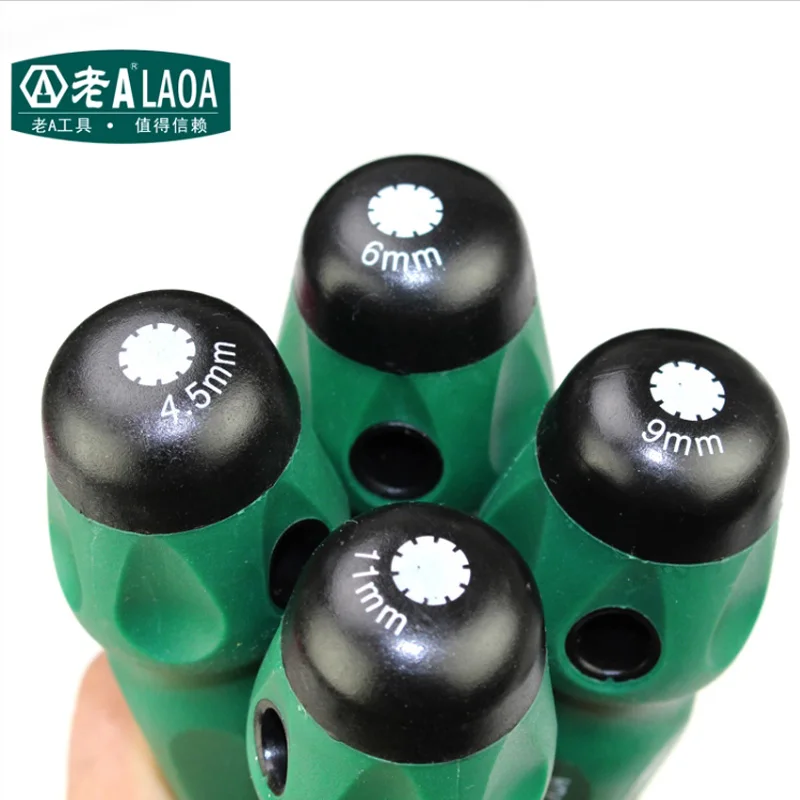 LAOA عالية الجودة CR-V سبائك الصلب متعددة fonction المقبس مفك المطاط مقبض مفك كم أدوات التزلج المعادن