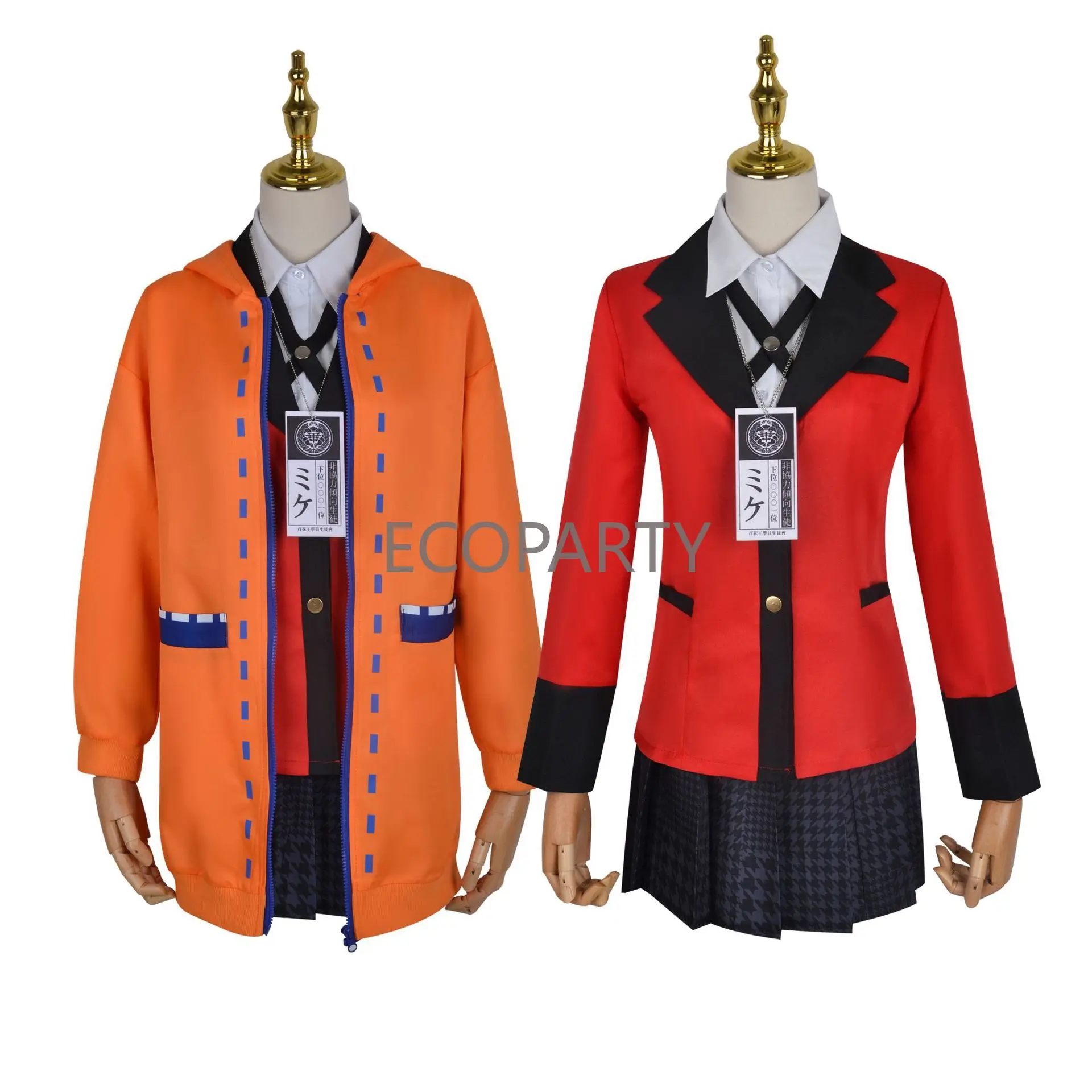 Kakegurui Jabami Yumeko Cosplay Kostüm Halloween Sayaka zwanghaften Spieler Anime Schulmädchen Falten rock Uniform vollen Satz