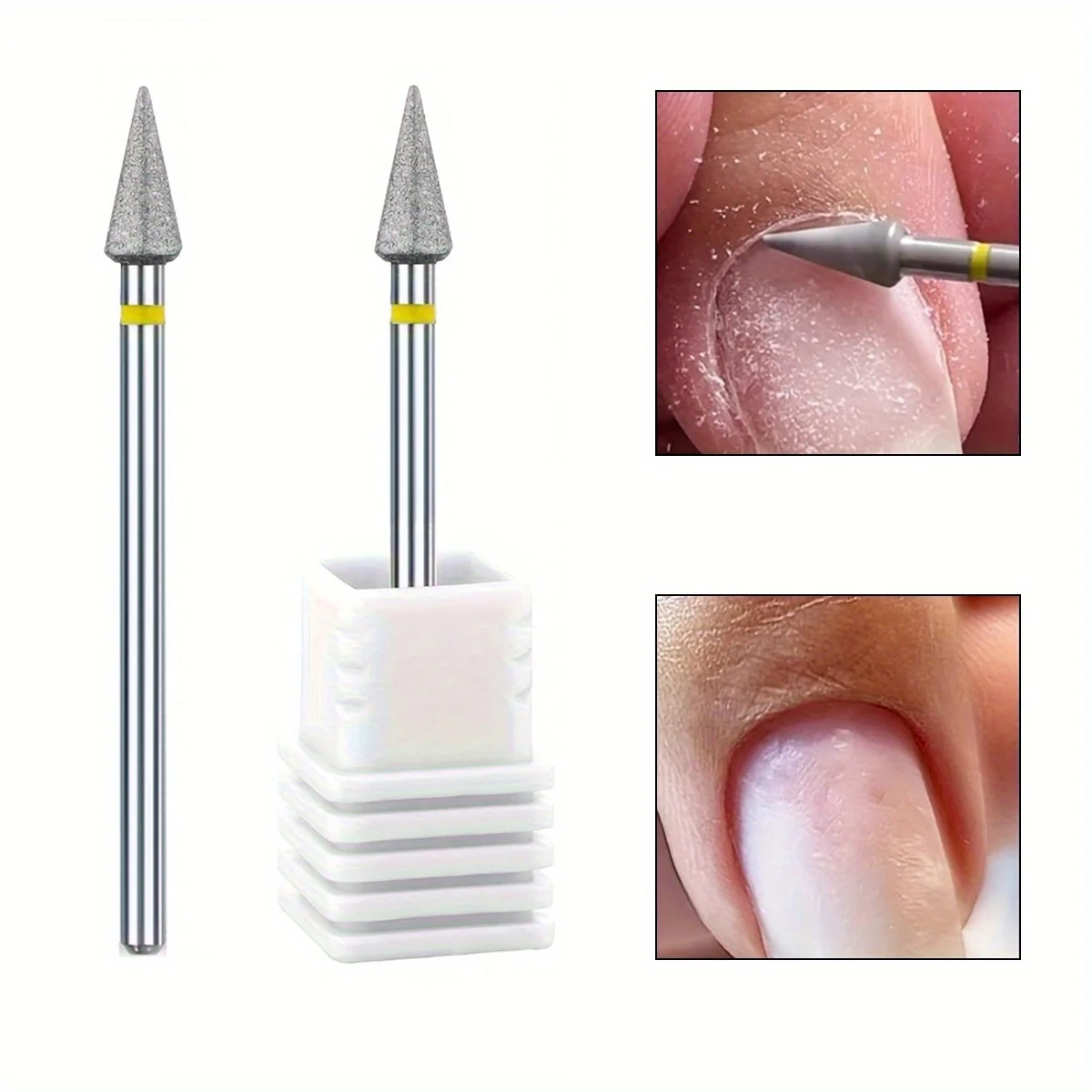 1/2/3 piece nail art small triangle grinding head diamond grinding head polishing head nail trimming to remove dead skin nail