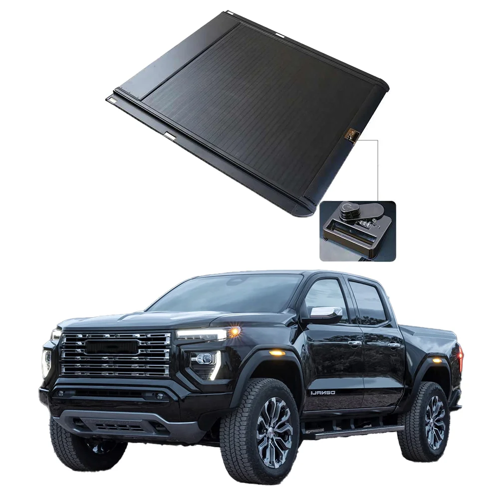 

Exterior Accessories Wholesale Manual password lock Truck Cover Pickup Retractable Tonneau Cover for GMC Sierra/ Canyon/topkick