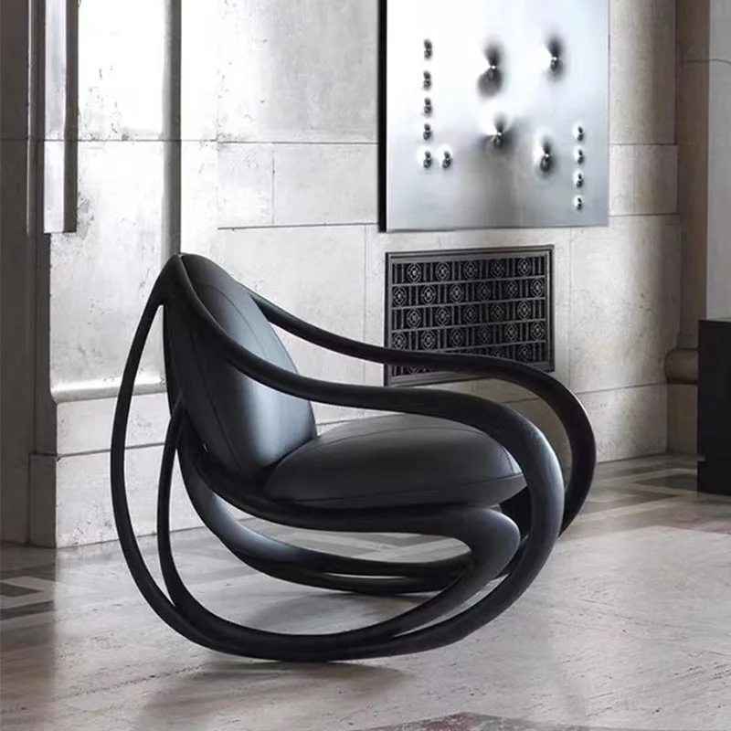 

Rocking chair designer single armrest leisure recliner living room balcony creativity