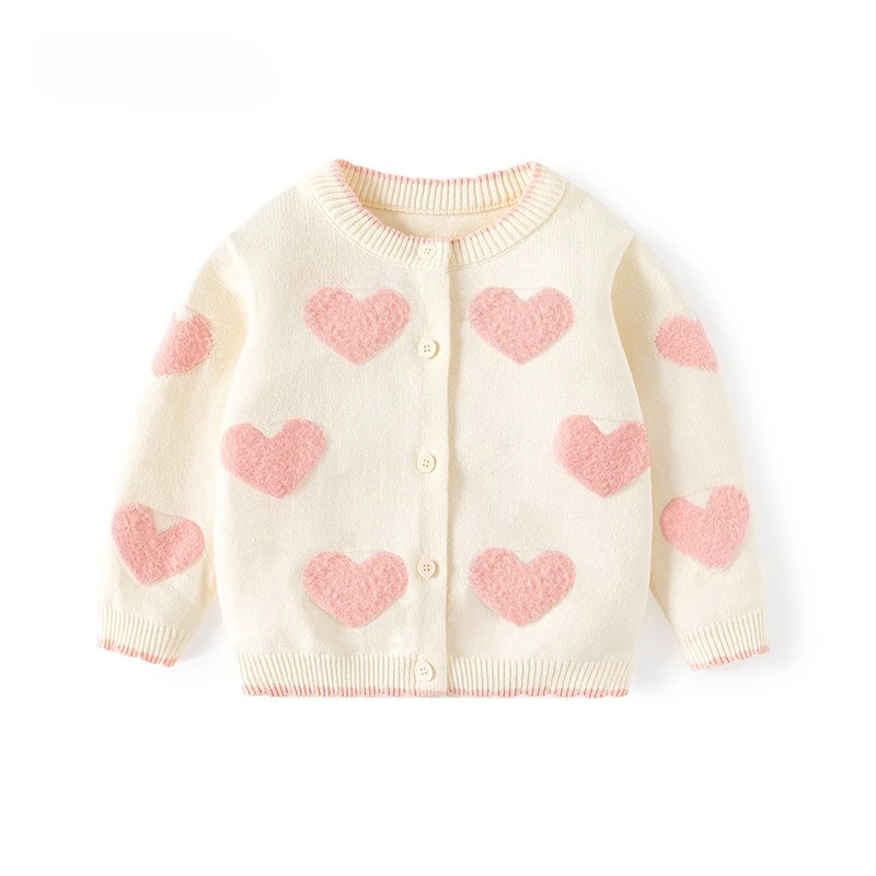 Girls Pure Heart-Knit Sweater for Autumn & Winter |Ultra-Soft Delicate Knit Pullover with Tender Touch for Premium Comfort