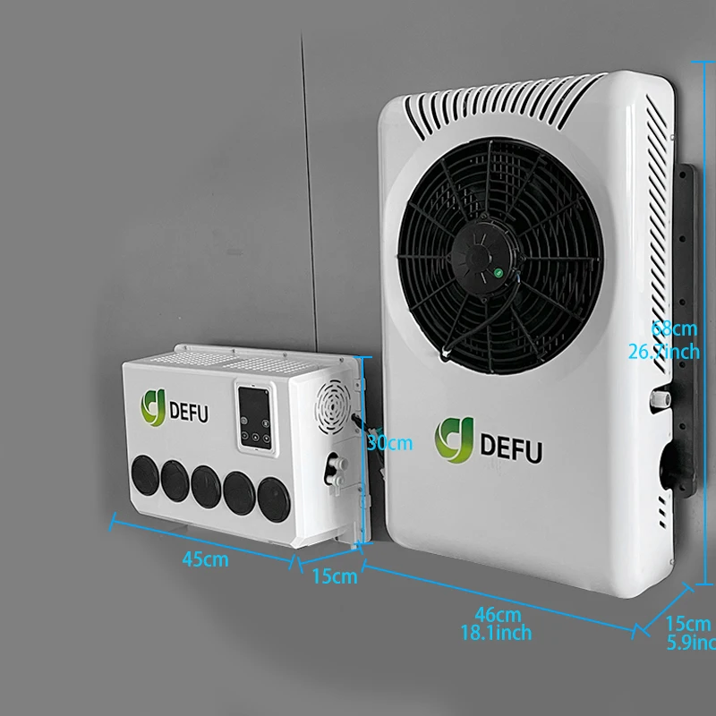 نظام مكيف هواء السيارة الكهربائية الأوتوماتيكية 12 فولت 24 فولت لمقصورة الشاحنة