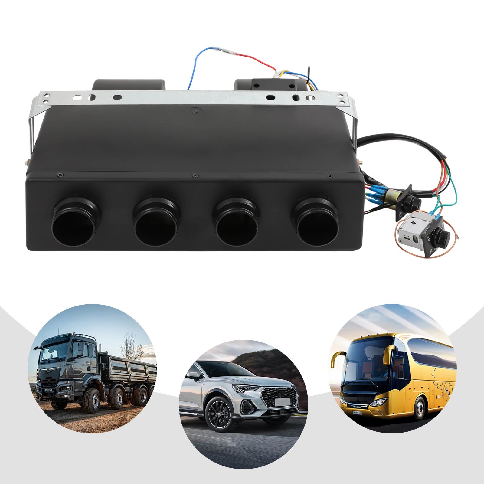 Evaporatore universale per aria condizionata per camion RV - 4 prese d'aria Raffreddamento a 3 velocità per il comfort delle cabine di trasporto a lunga distanza