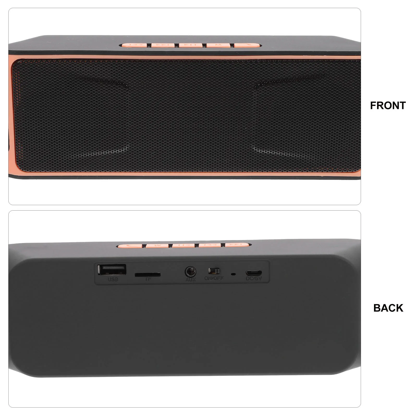 

Mini Speaker Portable Wireless Subwoofer High Definition Audio Built-In Microphone Stereo Sound Usb Radio Mp3 Player