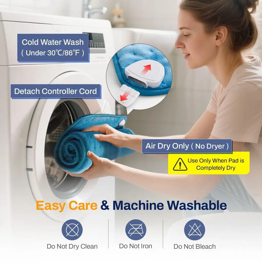 

Heat Up Carbon Fiber Heating Pad: Back, Neck, Shoulder, Period Cramps Pain Relief, Muscle Relief, Deeper Relax, Moist/Dry Heat,