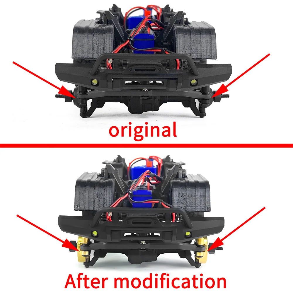 TRINOOD Gewichtslenkblöcke Achsschenkel-Diff-Abdeckung für 1/18 RC Crawler Car TRX-4M Bronco Defender Upgrade-Zubehör