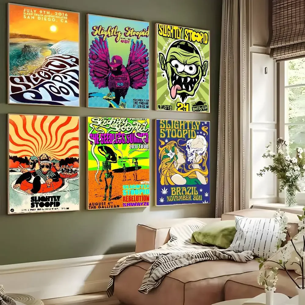 HOT S-Slightly S-Stoopid band Fashion Poster Art Canvas Prints Painting Wall Art Pictures for Living Room Decoration