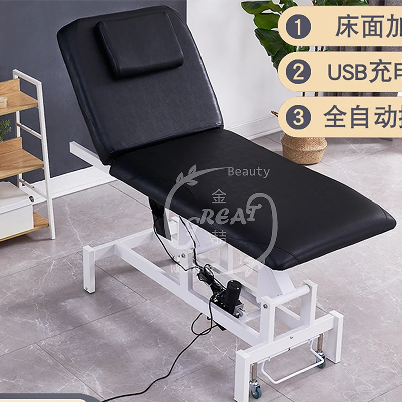 Great Foshan Factory New Design Black Beauty Salon Massage Bed Table