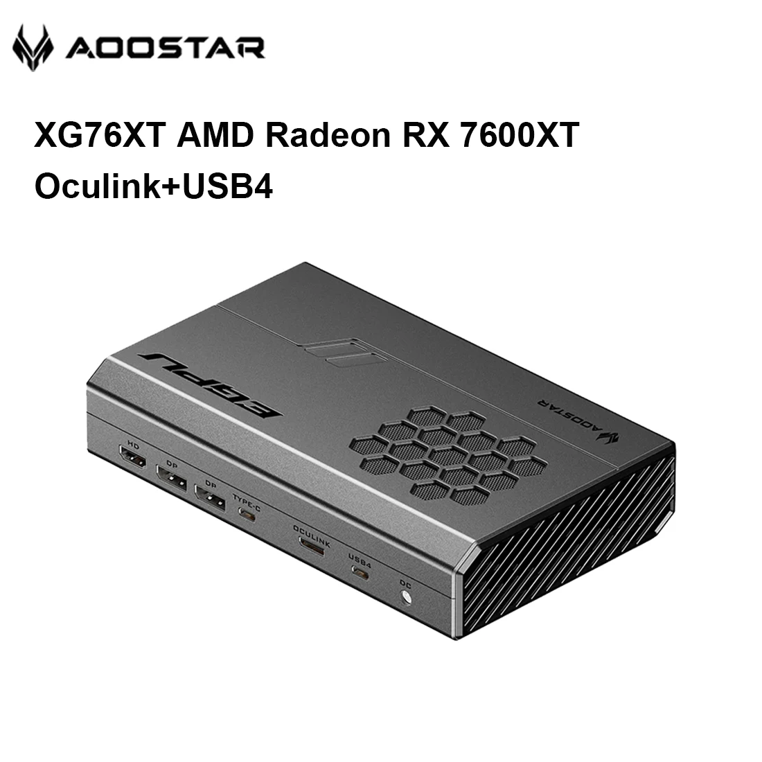 

Aoostar XG76XT GPU Dock RX 7600 XT 8GB GDDR6 Gaming Graphics Card USB4/OCuLink Dual Interface 150W Full Power for Laptop/Mini PC
