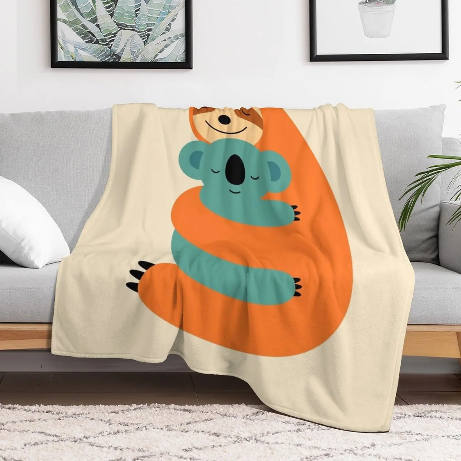 Stick Together Throw Blanket Sofa anime Decorative Throw Weighted Blankets