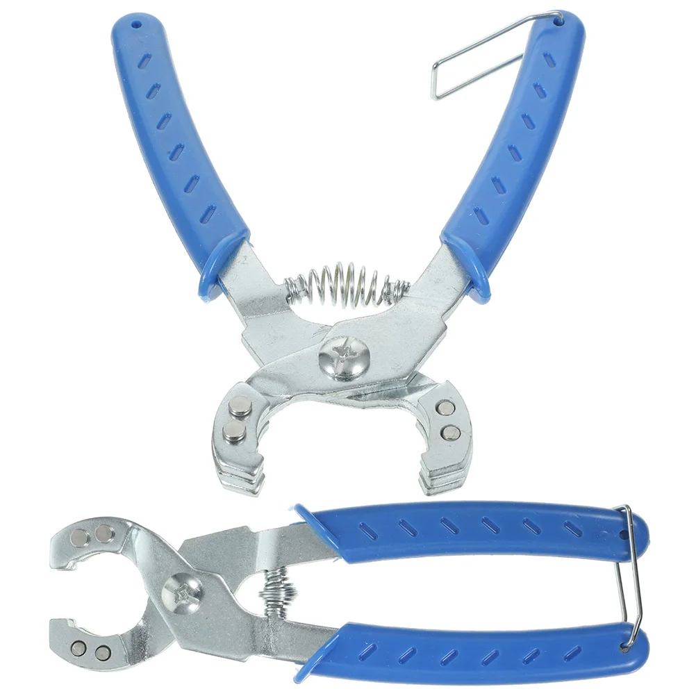

2Pcs Installation Pliers Wire Cage Clip Tool Heavy Duty Plastic Steel for Poultry Cage Fasten Snap Pliers Straight Ring Tool