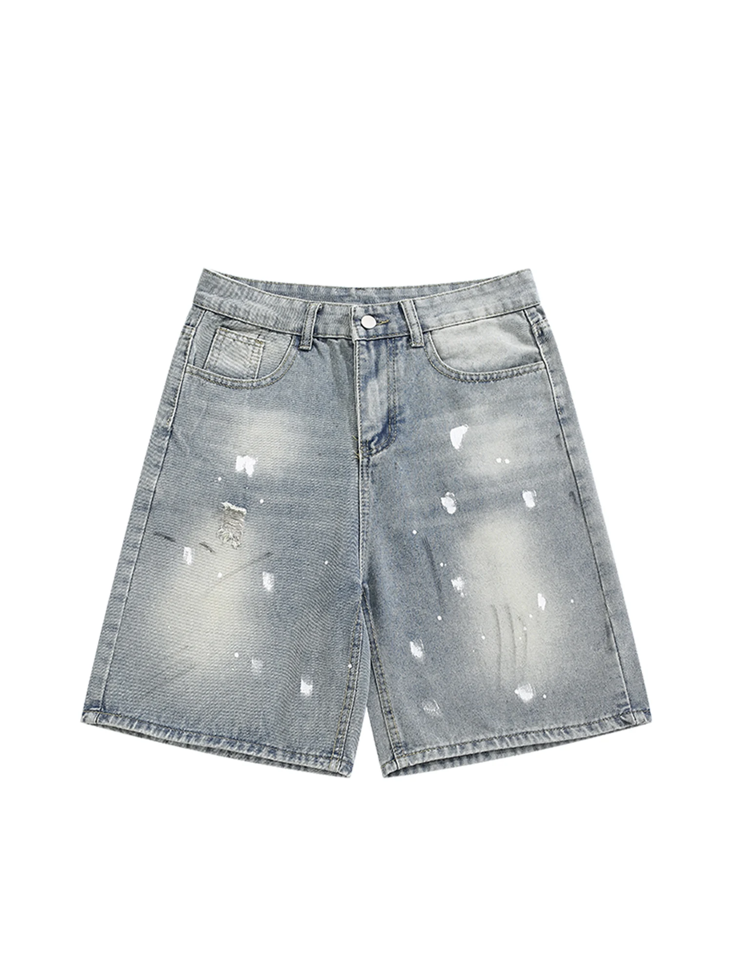 

Женские синие рваные джинсовые шорты длиной до колена, ковбойские шорты 2000-х годов, винтажные джинсы до колена Y2k, короткие брюки Harajuku, лето 2026