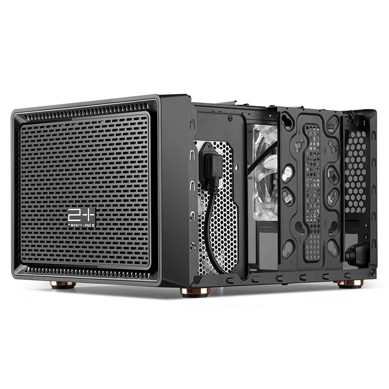 Gold Field N1 21 PC Case Gaming PC Case EATX/ATX/MATX/ITX Medium Tower Case Tempered Glass Openable Side Panel