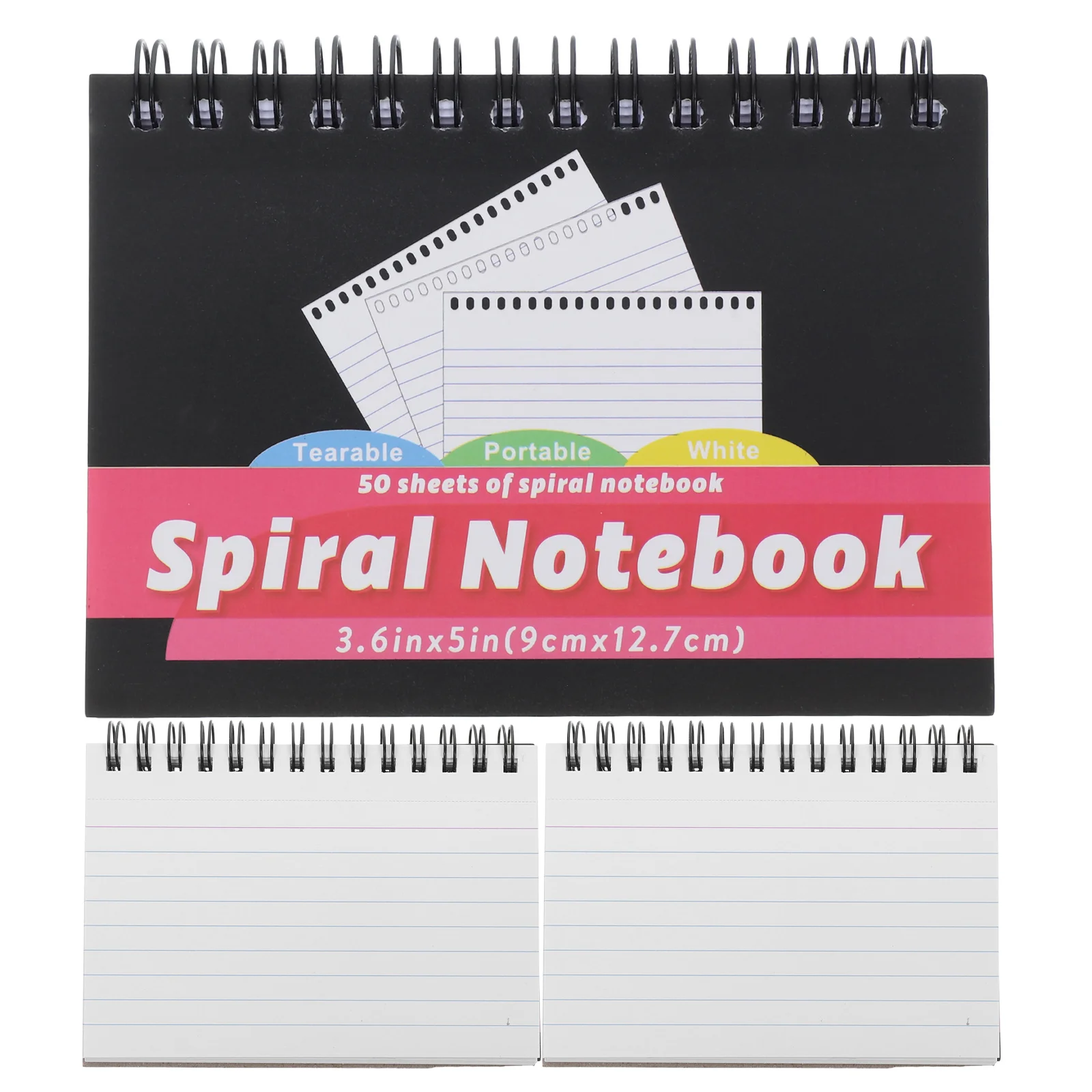 

3Pcs Mini Spiral Notepad Set Compact Size Fits Any Bag Or Pocket Smooth Lined Paper for Pen Pencil Highlighter Small Journaling