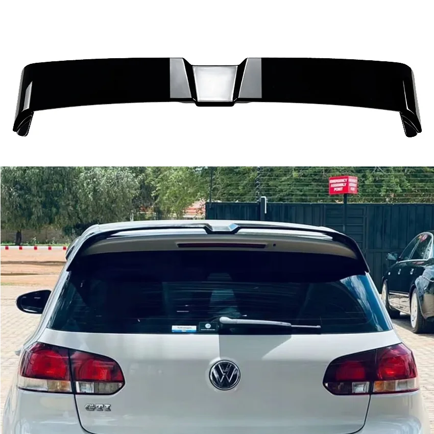 2008 2009 2010 2011 2012 2013 For Volkswagen VW Golf 6 MK6 GTI GTD R R20 Spoiler Rear Window Wing High Quality ABS Glossy Black
