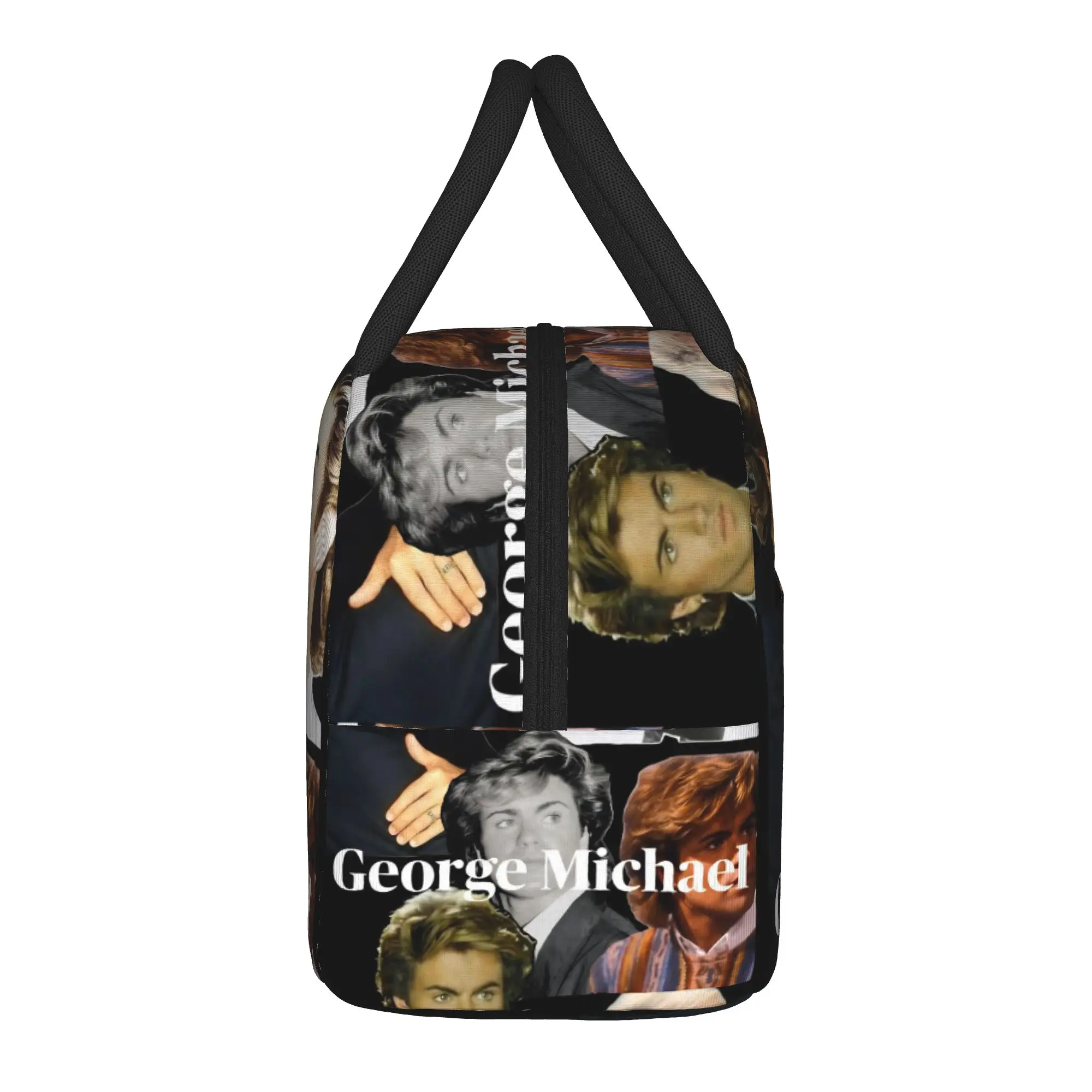 George Michael British Singer Lunch Bag Outdoor Lunch Box For Unisex Casual Thermal Lunch Bags Oxford Insulated Cooler Bag
