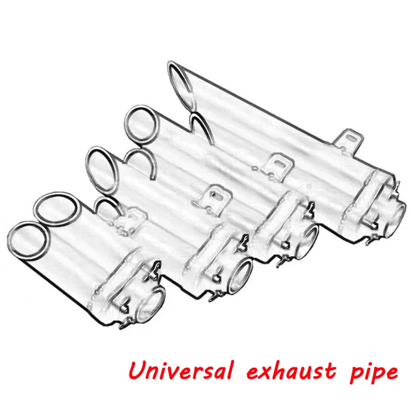 Universal Motorcycle Exhaust Modified Pipe 51mm Suitable For Yamaha R1 2004 R6 MT09 MT07 Xer300 Aluminum Alloy With LOGO