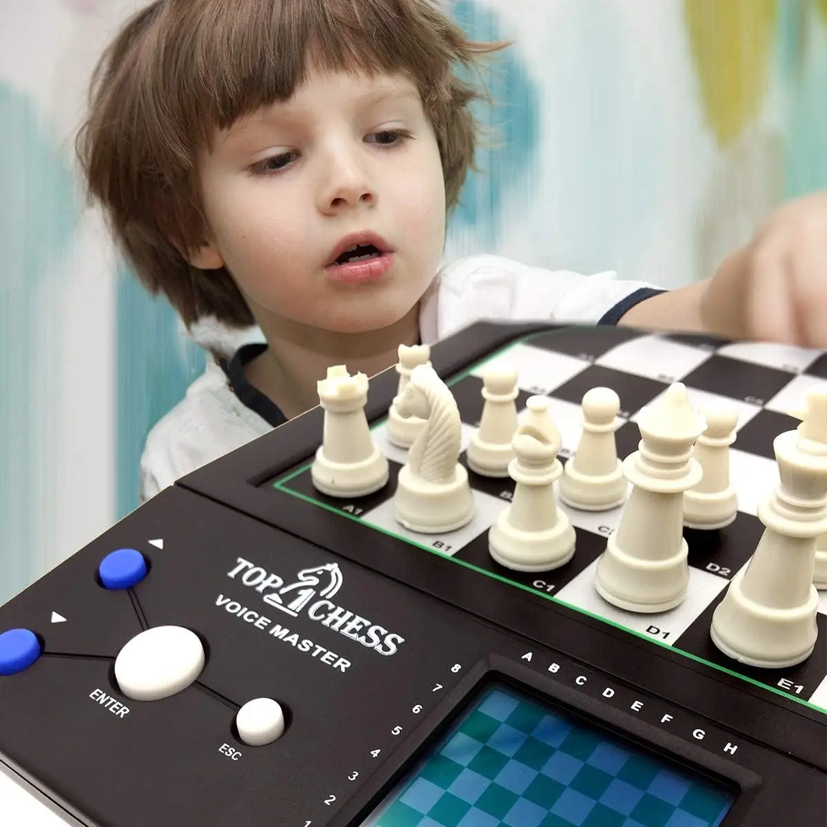 Electronic Chess Set Set for Kids and Adults Voice Computer Teaching System Strategy Beginners Improving