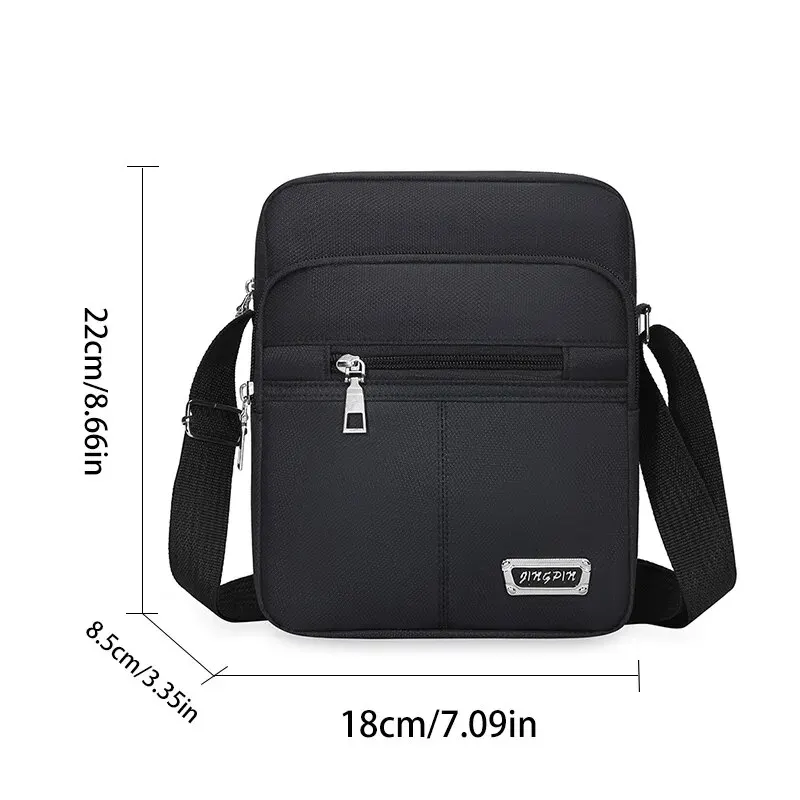 Men Bag Korean Version Casual Large Capacity Multi Layer Waterproof One Shoulder Oblique Straddle Bag Men And Women Busine