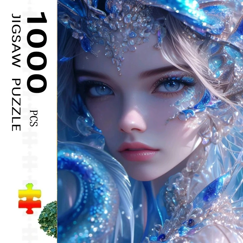 Adult Jigsaw Puzzle 500/1000 pcs Puzzle Sea Woman Mermaid Scenery Paper Puzzle Decorative Painting Exercise Brain Thinking