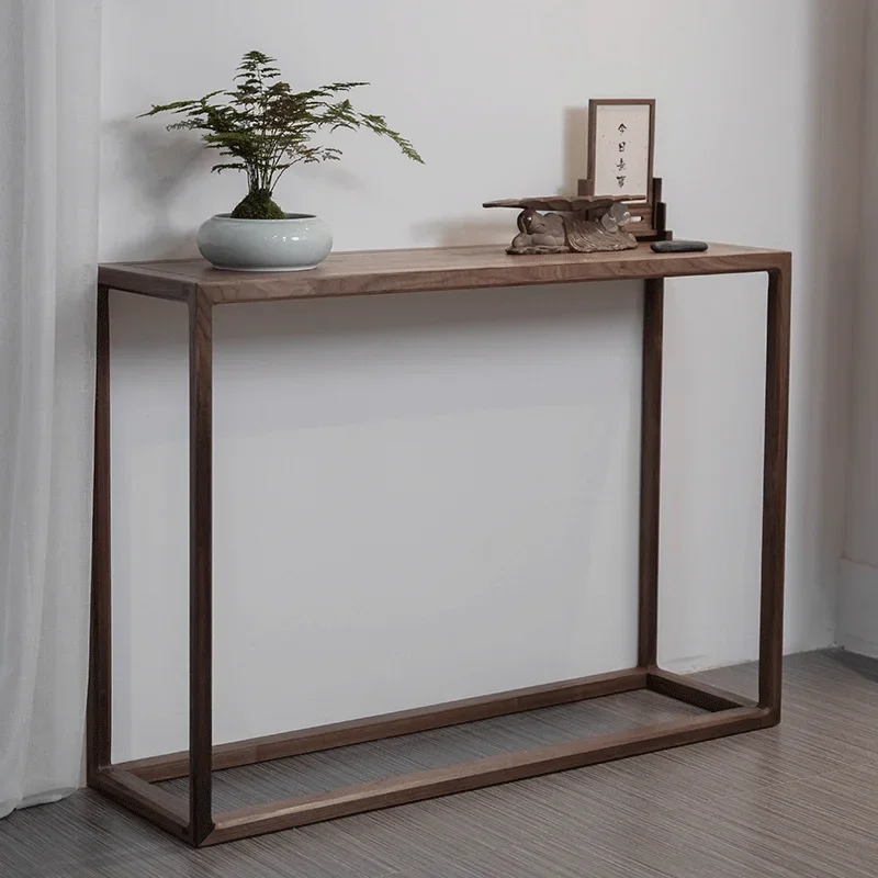 

Zen entrance table new Chinese style strip case solid wood table, mortise and tenon