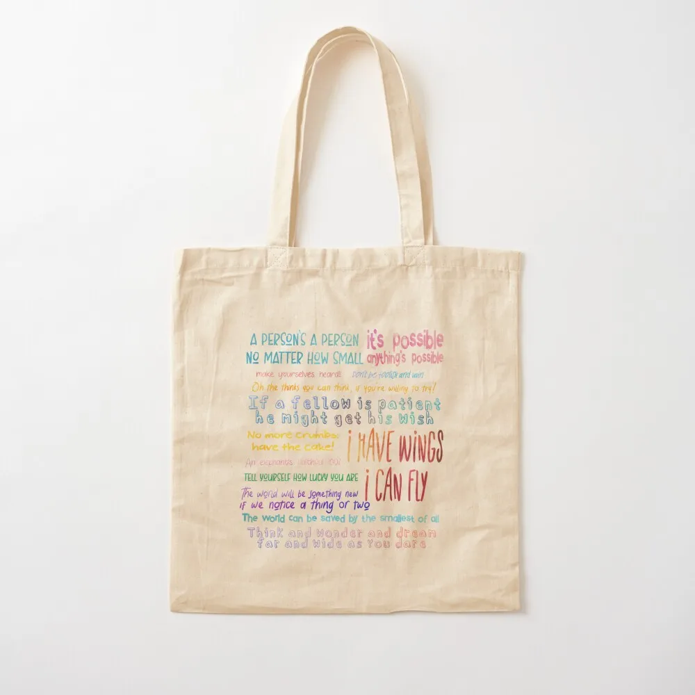 

Seussical Quotes Set Tote Bag custom canvas bag great bag Canvas Tote