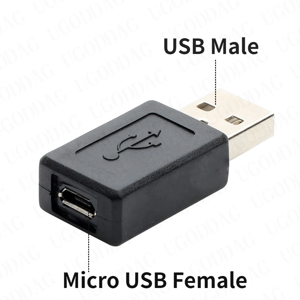 USB 2.0 Type A Female to Micro USB B Female Adapter Plug Converter USB 2.0 to Micro USB Connector Wholesale