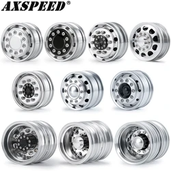 AXSPEED Aluminum Alloy Front Rear Wheel Rim Hubs for 1/14 Tamiya Truck Tractor Trailer Cargo Car Tires Upgrade Parts