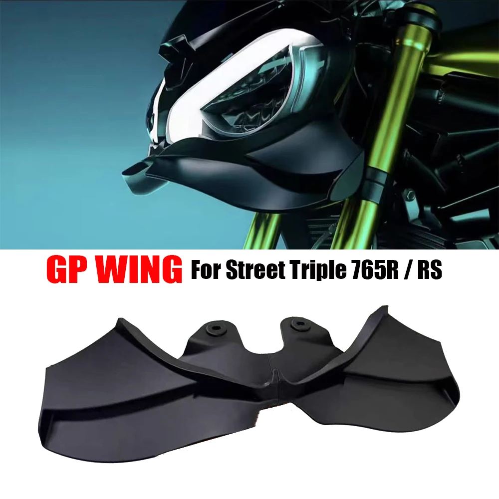 

For Street Triple 765 R RS 2020-2025 Motorcycle NEW GP wing front beak spoiler Front Lip Fixed Wing Downforce Deflector fairing