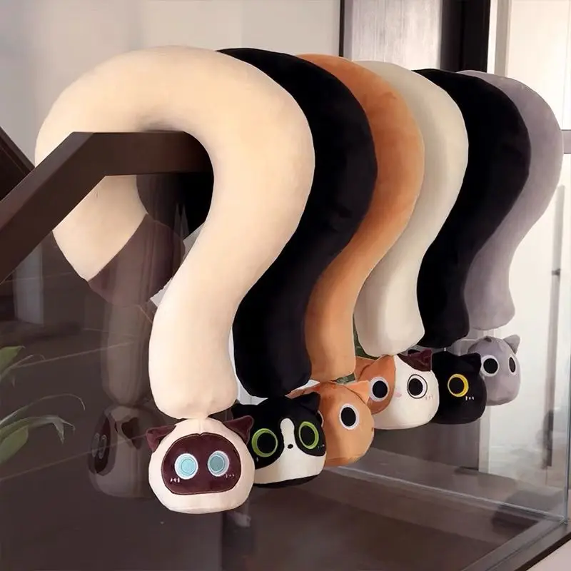Creative Cat Question Mark Throw Pillow Sofa Living Room Cushion Office Nap Neck Support Pillow Car Backrest