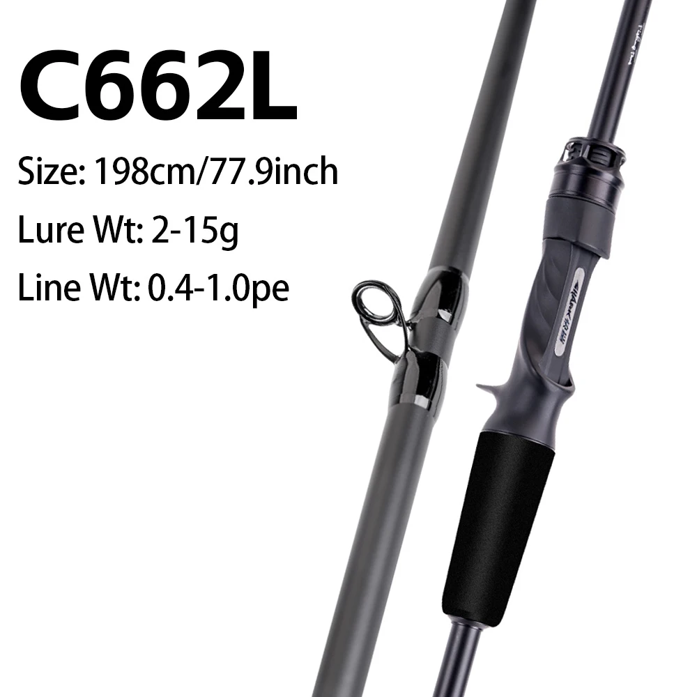 FISHINGFANS KUAISHA T1100+M40X Carbon Blank 8KG DRAG Light LS Guide 7-30g Ködergewicht Schnelle Aktion Spinn- und Wurfangelrute