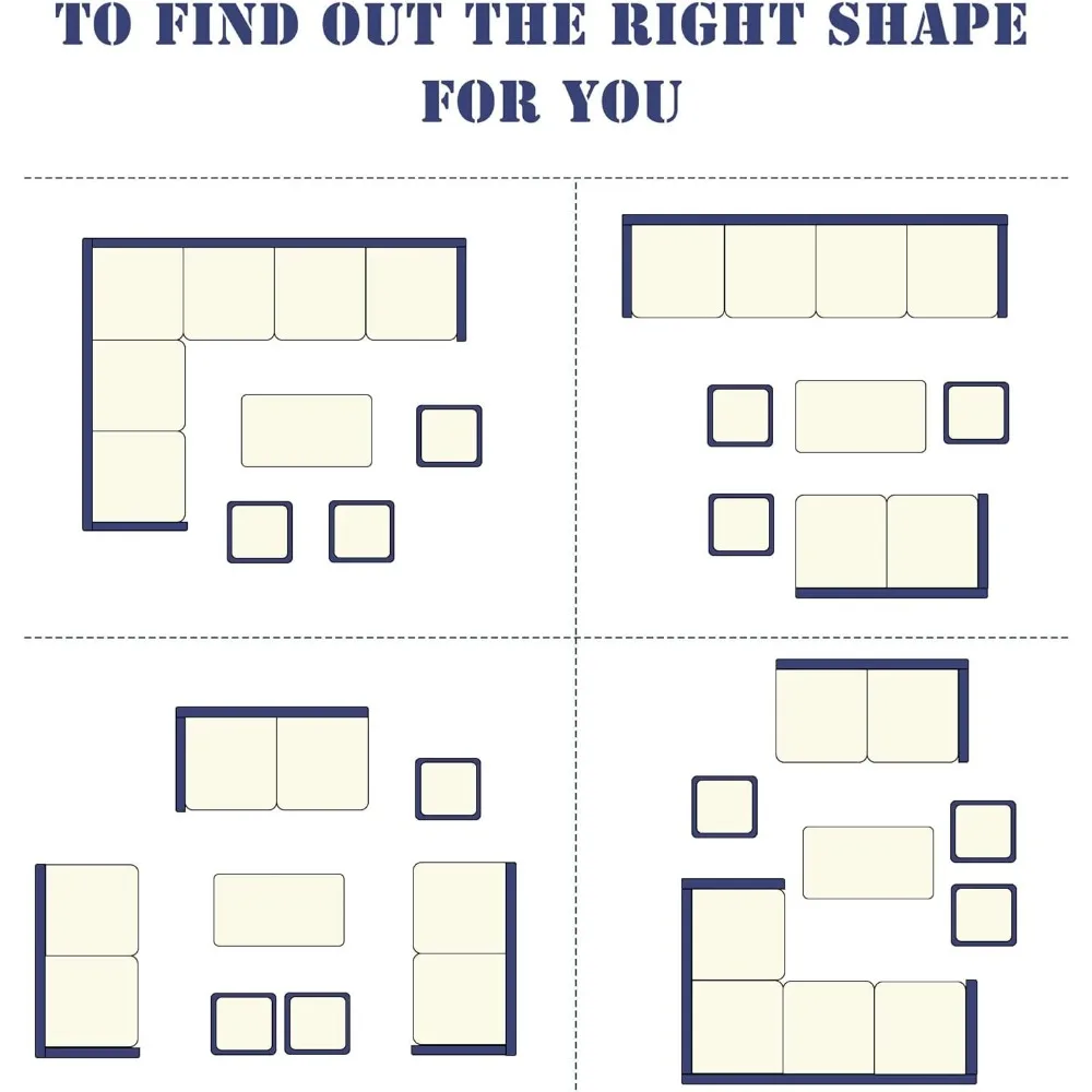 Conjunto de móveis de pátio de 7 peças com assento de almofada e travesseiros, conjunto de jantar ao ar livre, conjuntos de sofá de conversa de pátio de vime para todos os climas