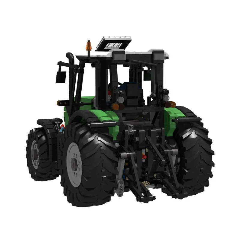 MOC-191894Green New Model Agricultural Tractor 1:17 Building Block Model1663 Parts MOC Creative Kids Birthday Building Block Toy