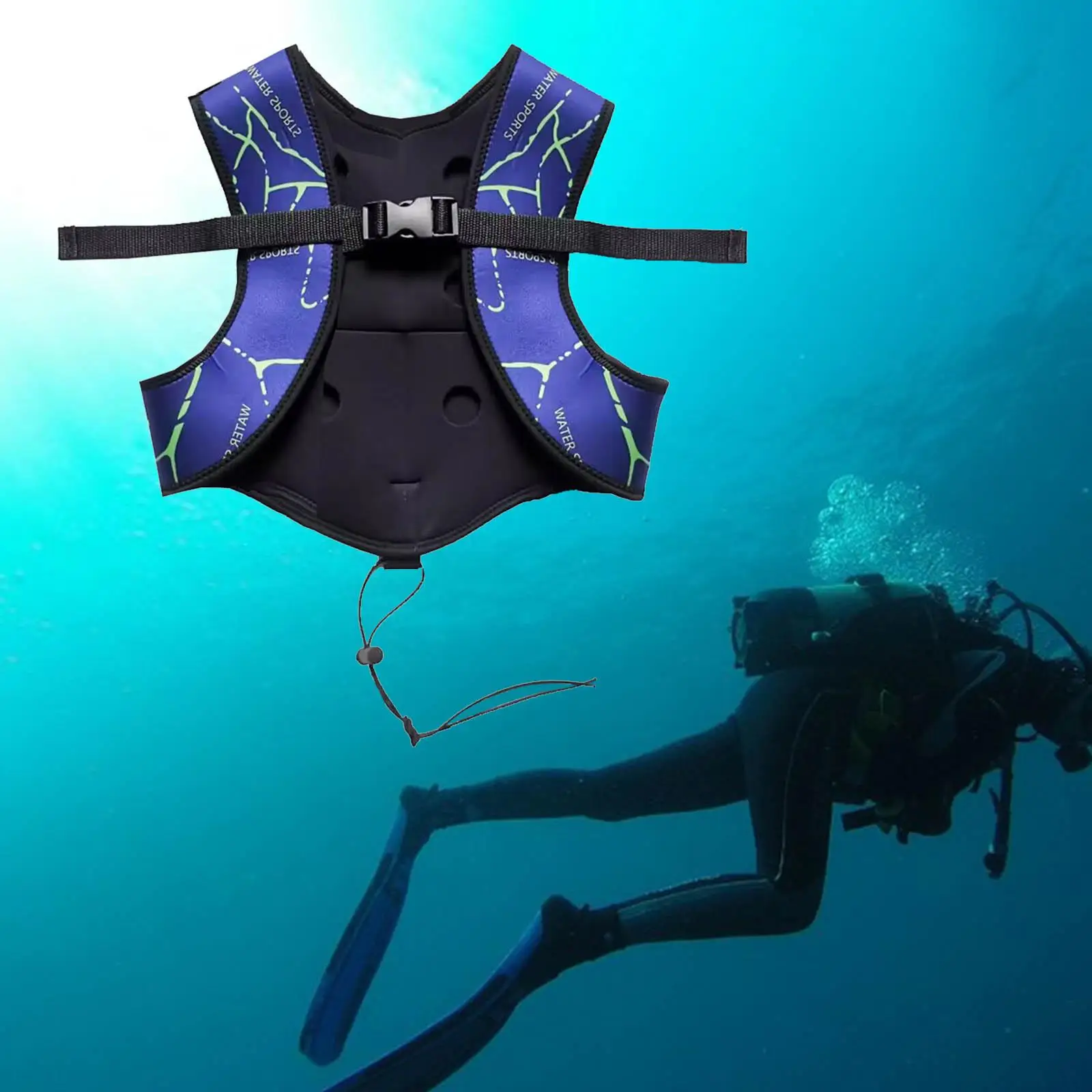 

Adjustable Weight Vest for Freediving with Drop Pockets Adult Professional Freediving Snorkeling Equipment for Water Sports