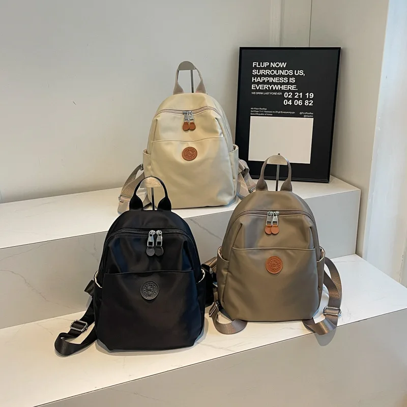 Women Waterproof Oxford Cloth Backpack Large Capacity Daily Commute Travel School Bag With Side Pockets Adjustable Strap