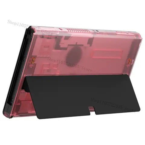 Transparent Cherry Pink Back Shell Kit With Tools For Switch OLED NSO Console DIY Mod Housing