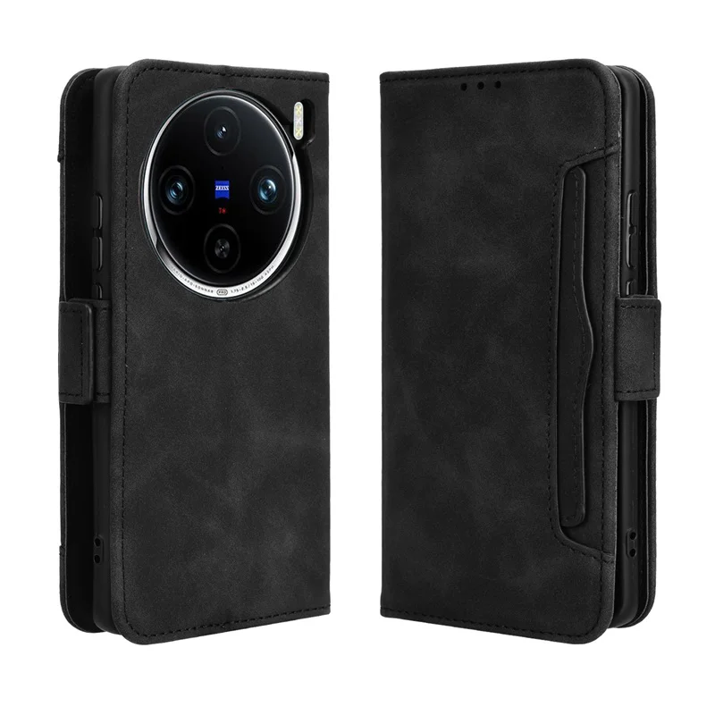 For Vivo X100 Pro Case Premium Leather Wallet Leather Flip Multi-card slot Cover For Vivo X100 Pro V2324A Phone Case 6.78