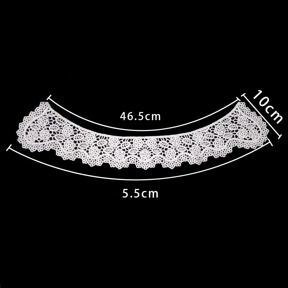 Black and white embroidery hollowed out Single collar long style sewing lace wholesale sales of 1-10 pieces of accessories