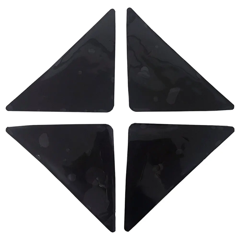 

4 Pcs Carpet Fixing Stickers Black Non Slip Rug Pads for Hardwood Floors PU Material Easy Installation Versatile Use