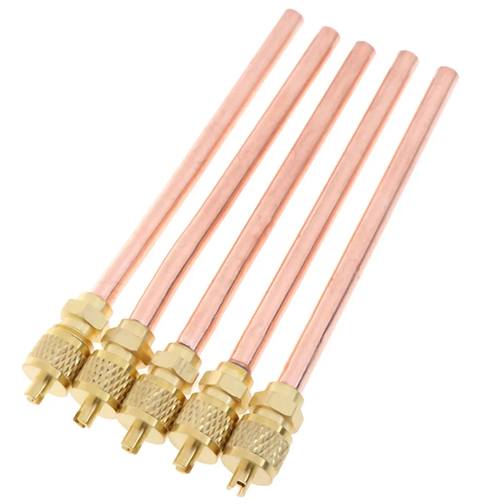 5PCS Air Conditioning Refrigeration Filling Valve Accessories for Leak Detection Pressure Testing and Vacuum Applications