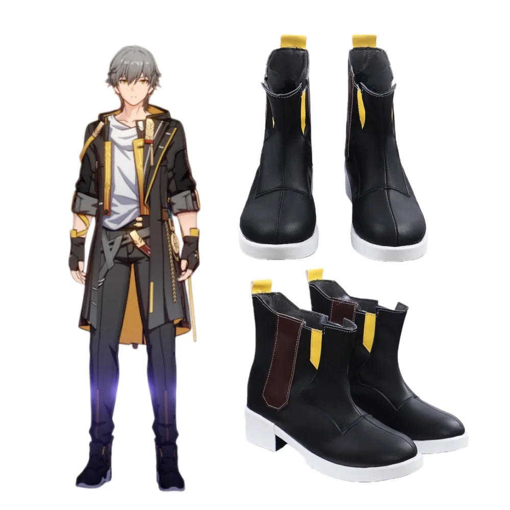 Honkai Star Rail Trailblazer Caelus 코스프레 게임 신발 애니메이션 Caelus 액세서리 소품 남자 여자를위한 할로윈 의상 신발