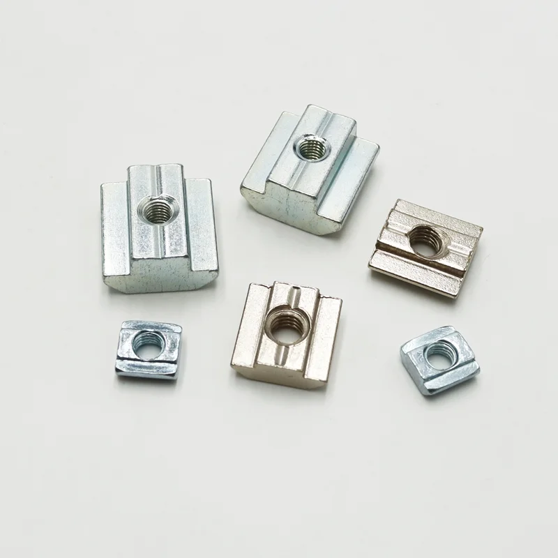 200 teile/los T Gleitmutter Block Vierkantmuttern M3 M4 M5 M6 für 2020 3030 4040 45 Slot Gleitmutter in Verbindung Aluminium Profil T Mutter – Detail 2
