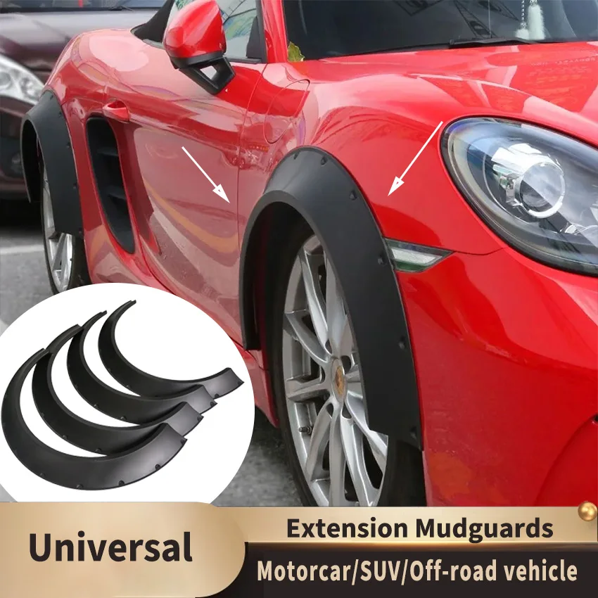 4PCS Universal Car Wide for Fender Flares Wheel Arches Extension Mud Mudguards for AUDI A3 A4 A5 S3 S4 S5 RS5 S-line Accessories