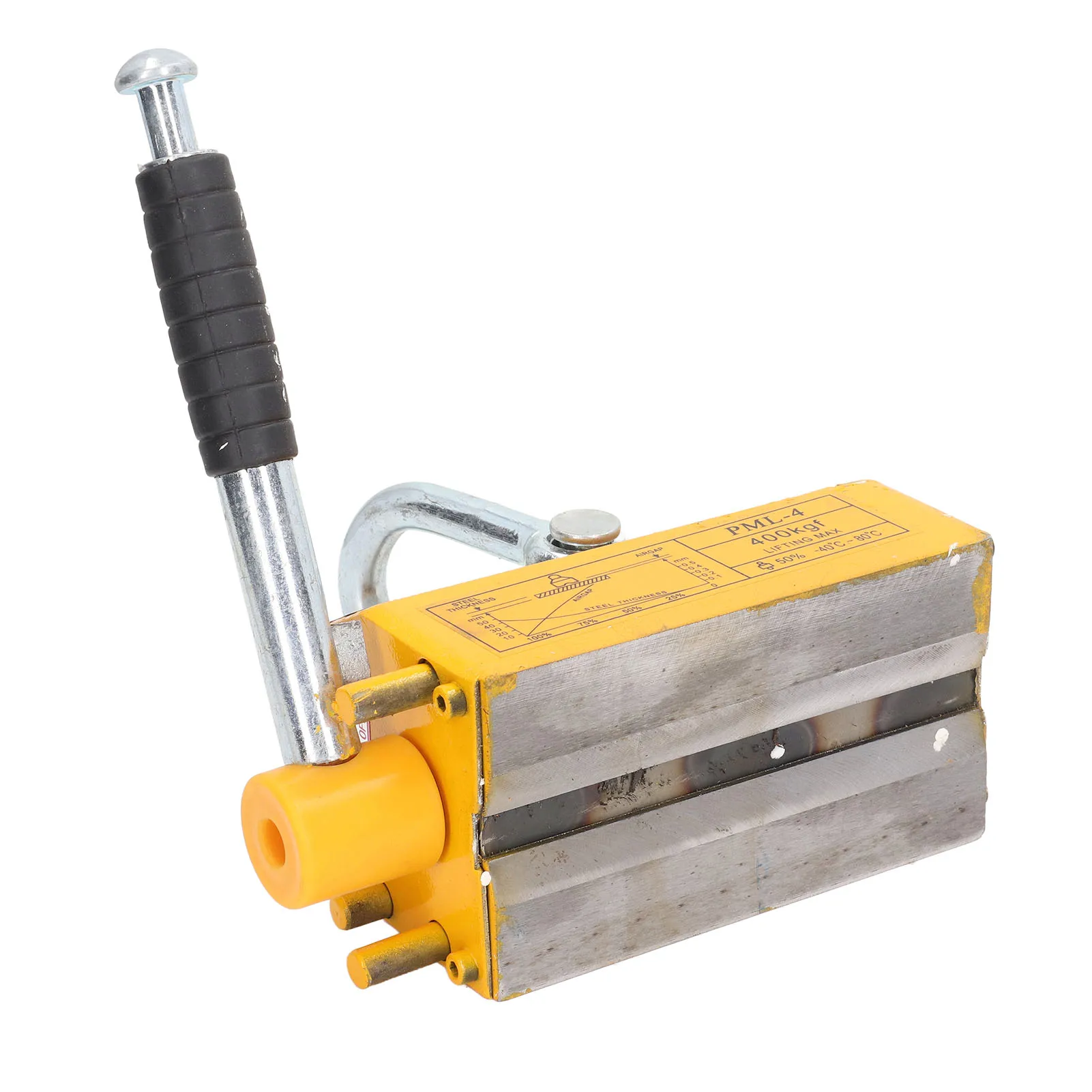 Geevorks Permanent Lift Magnet 400KG Magnetic Lifter with Safety Anti Collision Handle for Factory Dock Warehouse