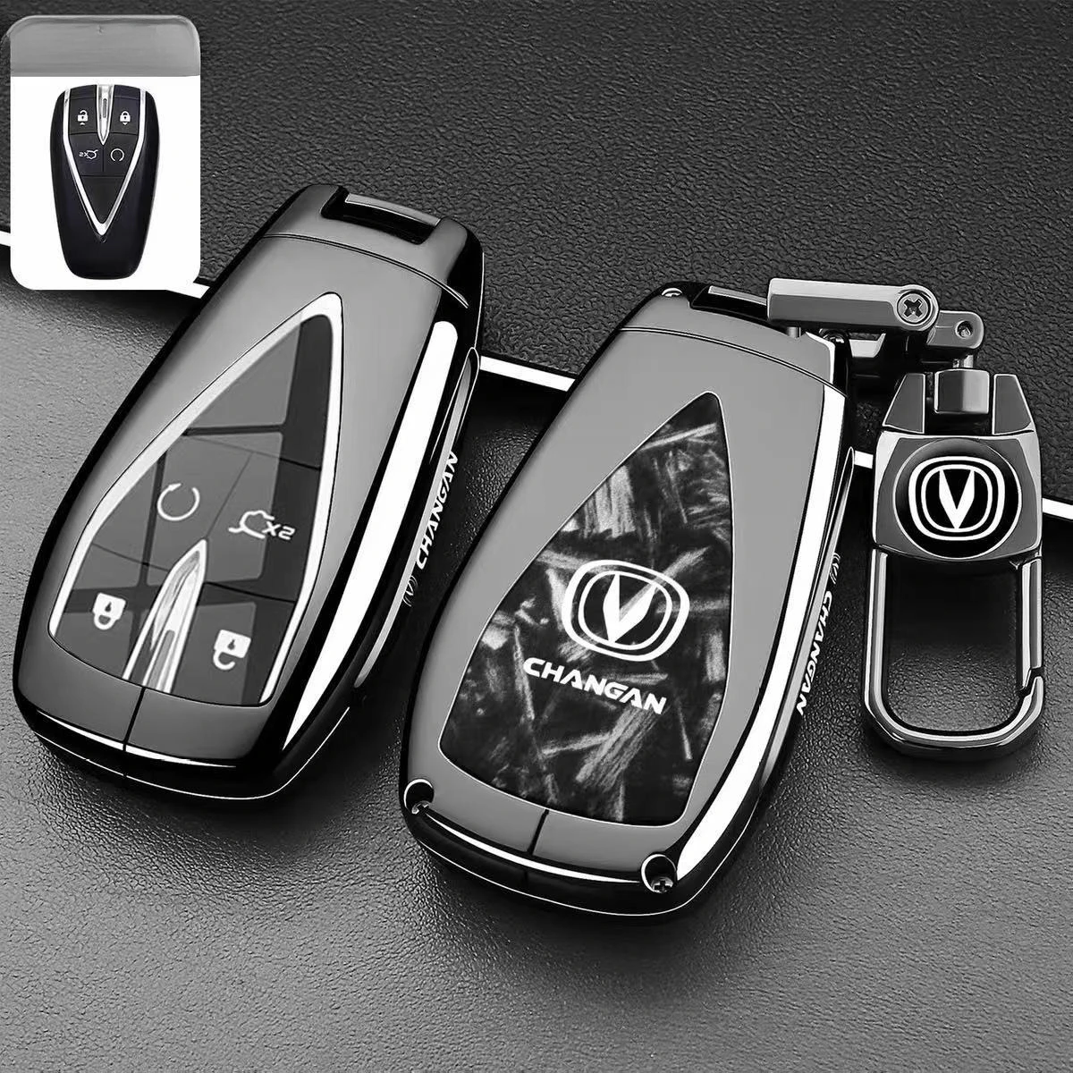 Чехол-накладка из цинкового сплава для автомобильного ключа Changan UNI-T, CS55 Plus, UNI-Z, UNI-K, Lantuo F70, Eado, UNI-V, аксессуары, ключница