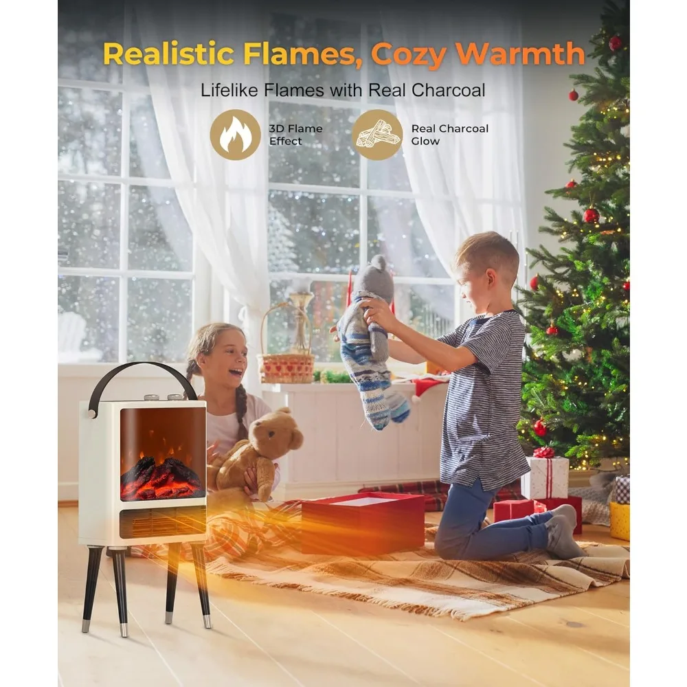 Fireplace Heater Fireplace Space Heater for Indoor Use Overheating & Tip-Over Protection 2 Modes Fan Electric Home Heaters