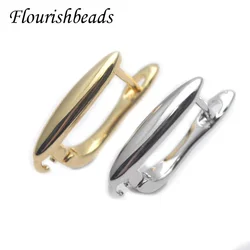 Smooth Gold Plated Ear Wire Fixture Shvenzy Basic Earring Hooks for Handmade DIY Jewelry Making Accessories 30pcs/lot